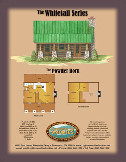 The Whitetail Series: The Powder Horn Cabin Floor Plan